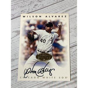 1996 Leaf Baseball Signature Series Wilson Alvarez Autograph Bronze White Sox